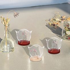 6 ensemble de 2 couvercles de dôme en verre en forme de tête de chat de couleurs&nbsp;AJEW-DR0001-07