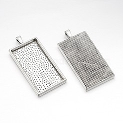 Aluminium-Anhänger Fassungen für Cabochons&nbsp;PALLOY-2418-AS-LF