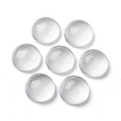 Transparent halbrund Glas Cabochons&nbsp;GGLA-R027-8mm