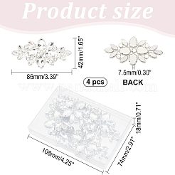 4 cabochon in vetro (adesivo hot melt sul retro)&nbsp;GGLA-FG0001-01