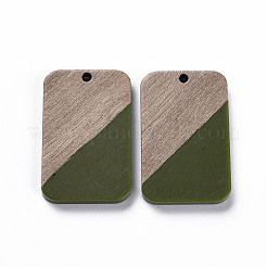 Colgantes de resina opaca y madera de nogal&nbsp;RESI-T035-38F