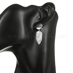 Ohrstecker aus natürlicher Barockperle (Keshi-Perle) für Damen&nbsp;EJEW-JE07044