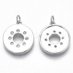 Messing micro pave klare zirkonia anhänger&nbsp;KK-S356-009P-NF
