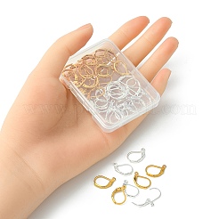 50 pezzo di orecchini a leva in ottone a 2 colori&nbsp;KK-YW0002-07