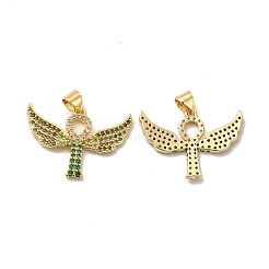 Placage en rack pendentifs en zircone cubique micro pavés en laiton écologiques&nbsp;KK-A177-07G