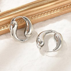 Orecchini a cerchio in ottone per le donne&nbsp;EJEW-U041-09P