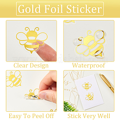Selbstklebende Aufkleber aus Wabengoldfolie&nbsp;DIY-WH20001-13A
