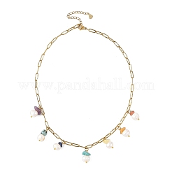 Colliers pour femmes avec chaîne trombone en acier inoxydable 304&nbsp;NJEW-JN06528-01