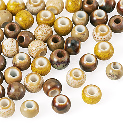 50 pièces de perles en porcelaine faites à la main de 5 couleurs&nbsp;PORC-TADJ0001-06B