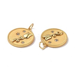 Pendentifs en laiton zircon cubique transparent&nbsp;KK-E068-VF345