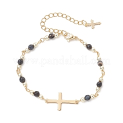 Braccialetti a maglie incrociate minuscole in acciaio inossidabile 304&nbsp;BJEW-JB13244-03