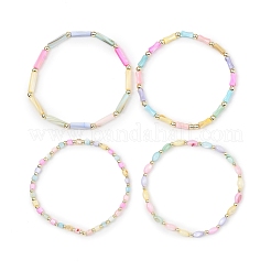 Dehnbare Armbänder für Damen aus gefärbten&nbsp;BJEW-JB13632