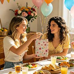 6 pièces 3 styles de sacs à main en papier kraft imprimé fleur&nbsp;ABAG-TA0001-52