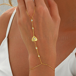 Gliederarmbänder aus Messing mit Mikropavé-Fassung aus klaren Zirkonia&nbsp;ET2209