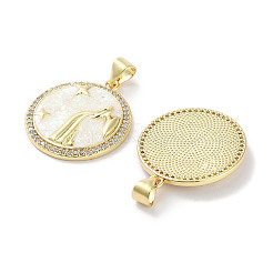 Pendentifs en laiton zircon cubique transparent&nbsp;KK-L213-010G-07