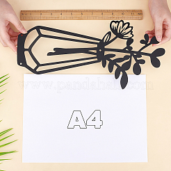 Mur de fer art vase fleurs&nbsp;AJEW-WH0263-16