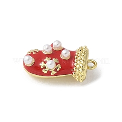 Pendentifs de Noël en laiton émaillé&nbsp;KK-P290-06A-G