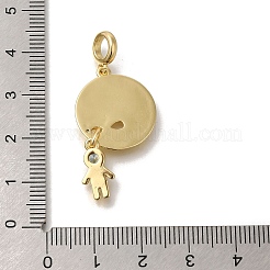 Messing kubik zirkonia europäisch baumeln charme&nbsp;KK-R002-23G-01