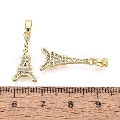 Messing micro pave klare zirkonia anhänger&nbsp;KK-T080-74G