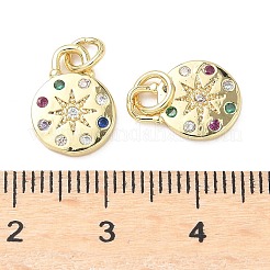 Colgante micropavé cubic zirconia de latón&nbsp;KK-D357-39G