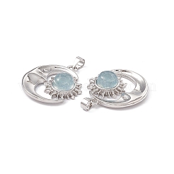 Pendentifs aigue-marine naturels&nbsp;X-KK-A173-04P-04