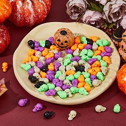 125 Stück Halloween-Kunststoffperlen in 5 Farben&nbsp;FIND-DC0006-32