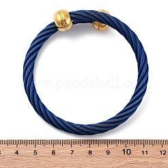 Pulseras de torsión de acero inoxidable 304 para mujer&nbsp;BJEW-P310-22BL