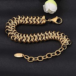Bracelets à maillons en acier inoxydable chirurgical 316L de 12 mm&nbsp;SA-CBAB122-04G
