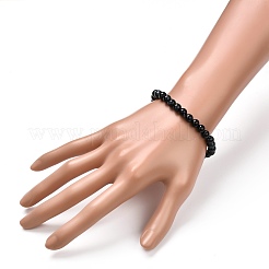 Braccialetti elasticizzati con perline rotonde in occhio di tigre naturale tinti e riscaldati&nbsp;BJEW-JB06654-05
