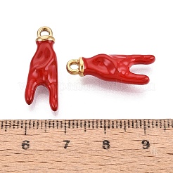 Pendentifs en acier inoxydable 304 émaillés&nbsp;STAS-ZX042-120G-01