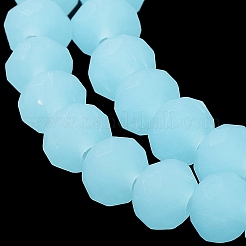 Brins de perles de verre de couleur unie imitation jade&nbsp;LS-EGLA-A034-J10mm-MD04