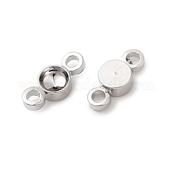 Configuraciones de conector de rhinestone de latón redondos y planos&nbsp;KK-P340-06A-P