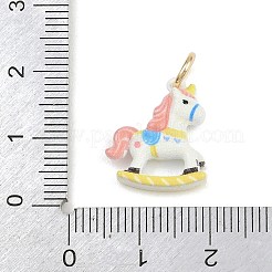 Anhänger aus Messing mit Emaille-Motiv aus Vergnügungsparks&nbsp;KK-CBA7736-01F