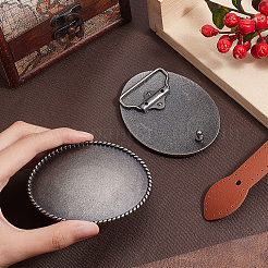 Ovale Gürtelschnallen aus Legierung&nbsp;BUTT-WH0024-006