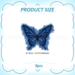 9 écusson papillon en polyester brodé par ordinateur&nbsp;PATC-DR0001-08A