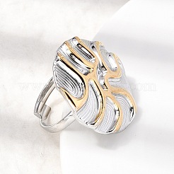 Ionenplattierung (IP) 304 Edelstahl Fingerringe für Frauen&nbsp;RJEW-A093-01PG