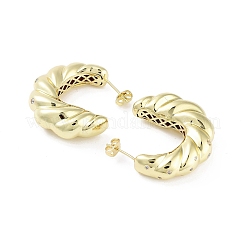Boucles d'oreilles clous de zircone cubique micro pavés de laiton placage en rack&nbsp;EJEW-B047-05G-06
