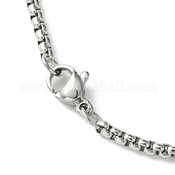 Collares colgante de acero inoxidable&nbsp;NJEW-L117-03B-P