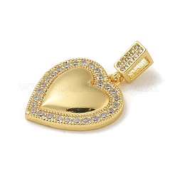 Pendentifs avec zircon cubiques à micro-pavés en laiton&nbsp;KK-U046-12G-03