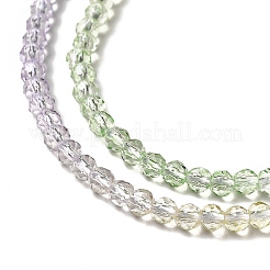 Brins de perles de verre de couleur dégradé transparent&nbsp;X1-GLAA-H021-01B-11