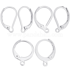 60 pieza de 3 estilos de accesorios para pendientes de palanca de acero inoxidable 304&nbsp;STAS-BBC0008-30B