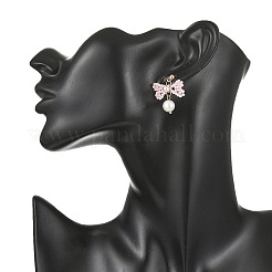 Boucles d'oreilles pendantes en perles de verre et perles de nacre&nbsp;EJEW-MZ00766