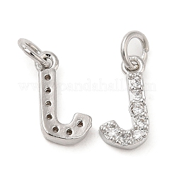 Breloques en laiton avec zircone cubique AAA de type micro-pavé&nbsp;ZIRC-P067-11P-J-NR