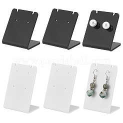 E-Meoly Espositore Per Orecchini In Acrilico Nero, Confezione Da 10 Pezzi, Mini A L - Per Negozio O Casa - 4