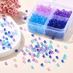 Cuentas acrílicas transparentes 1200pcs 4 colores&nbsp;TACR-YW0002-41A