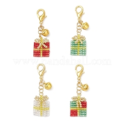 4 colgante de cuentas de vidrio hechas a mano&nbsp;HJEW-MZ00350