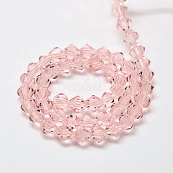 Nachzuahmen österreichischen Kristall Doppelkegel Glasperlen Stränge&nbsp;X-GLAA-F029-6x6mm-15