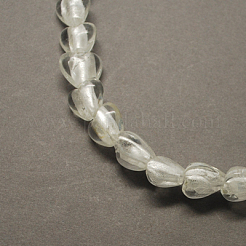 Perline di vetro murano fatto a mano&nbsp;FOIL-R050-12x8mm-17
