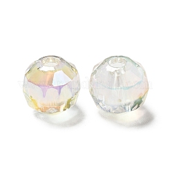 Placage uv perles acryliques transparentes irisées arc-en-ciel&nbsp;OACR-A014-A01