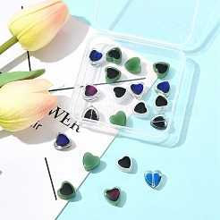 20 Stück 5 Farben zweifarbige Stimmungsperlen aus Glas&nbsp;GLAA-FS0002-33